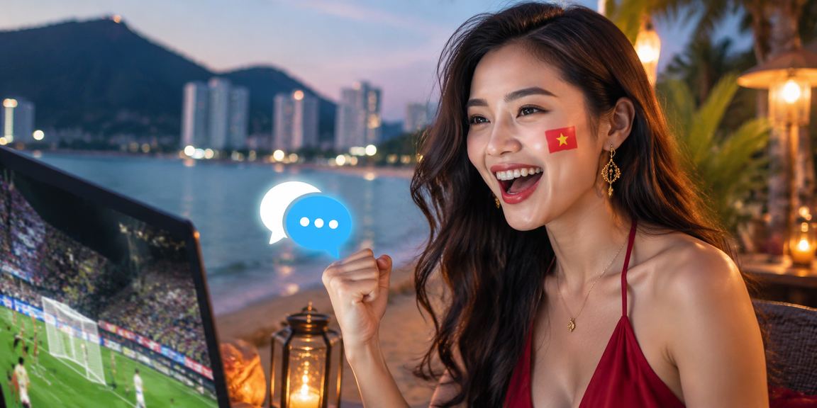 Người chơi đặt cược esports trên bãi biển Côn Đảo bằng điện thoại